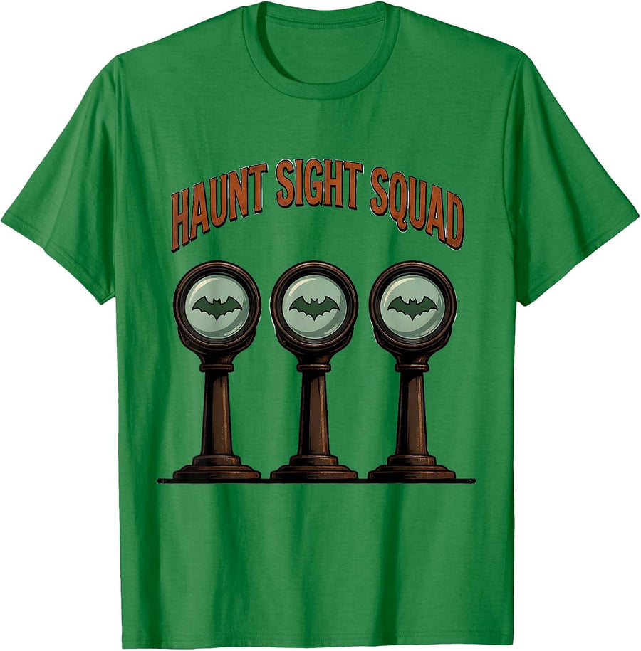 Men's Haunt Sight Squad Vintage Halloween Optometrist Eye Doctor T-Shirt - Kelly Green