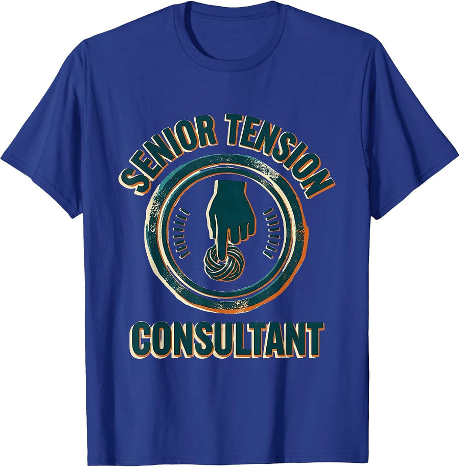 Senior Tension Consultant Funny Massage Therapist LMT Gift T-Shirt - Royal Blue