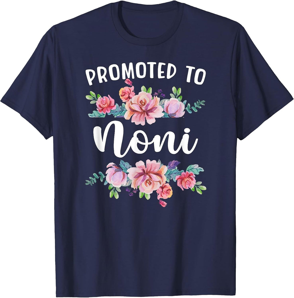 Promoted to Noni to Be Future Noni Grandma T-Shirt - Navy Blue