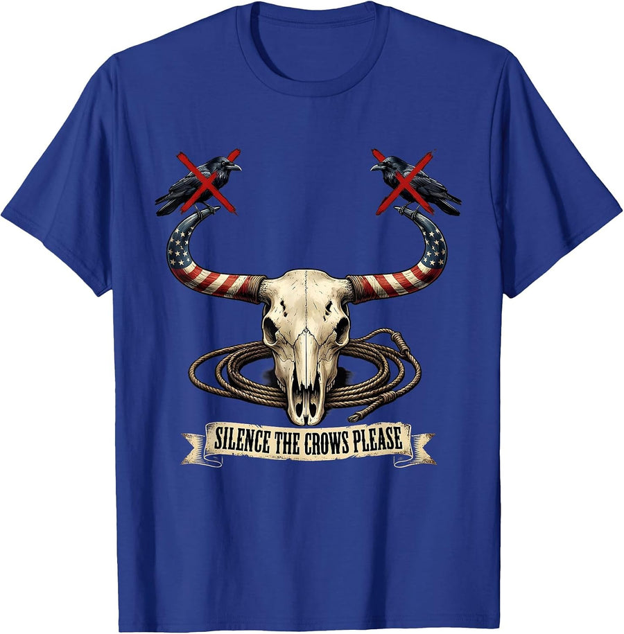 Silence The Crows Please Funny Bird Design T-Shirt - Royal Blue