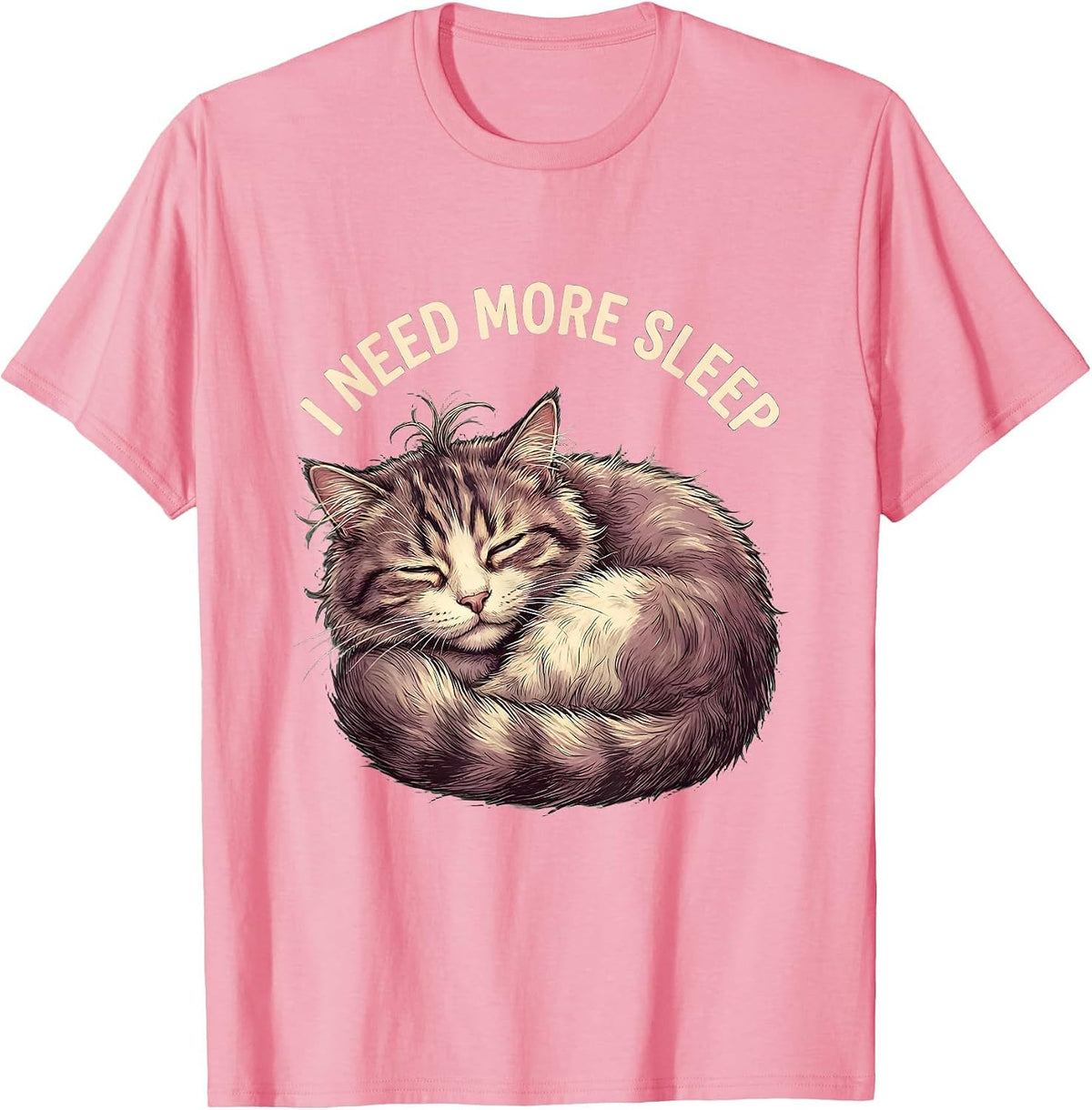 Men's I Need More Sleep Funny Tired Humor Design T-Shirt - Pink