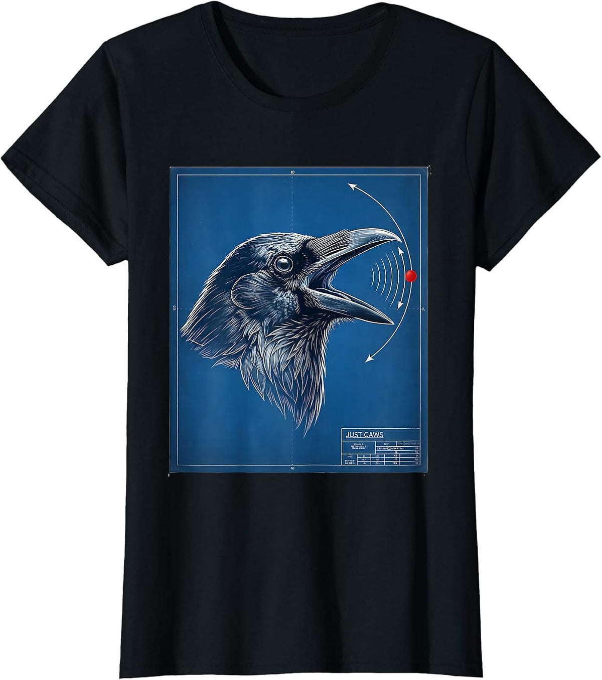 Just Caws Dark Humor Crow Raven Bird Lover Gothic T-Shirt - Black