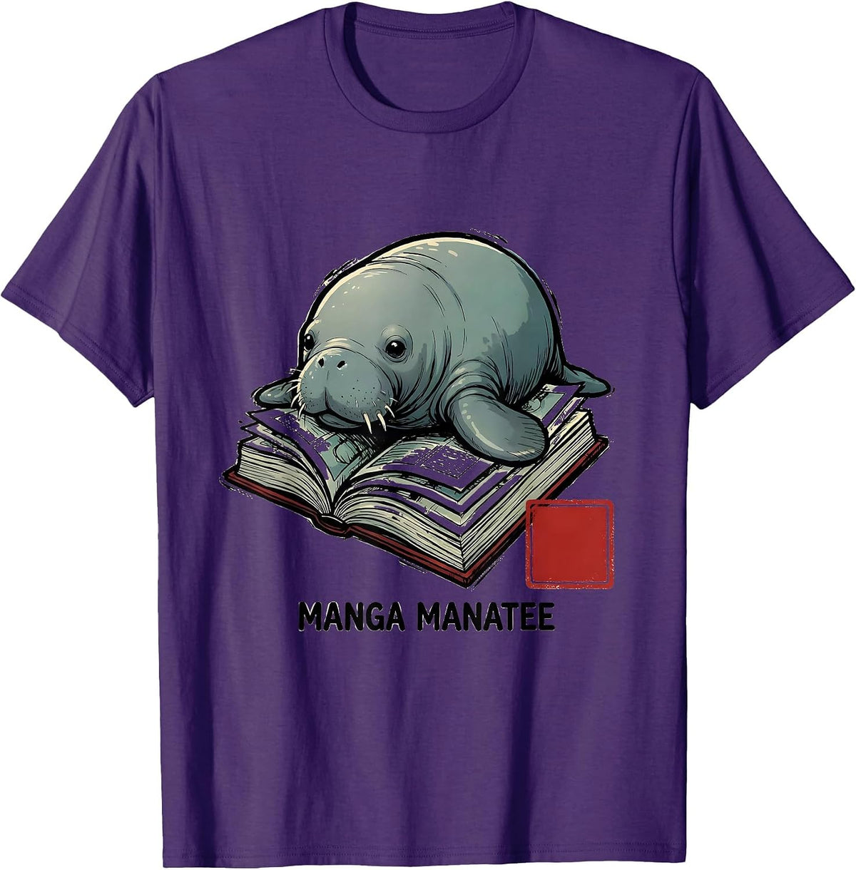 Men's Manga Manatee Kawaii Anime Fan Gift Chibi T-Shirt - Purple
