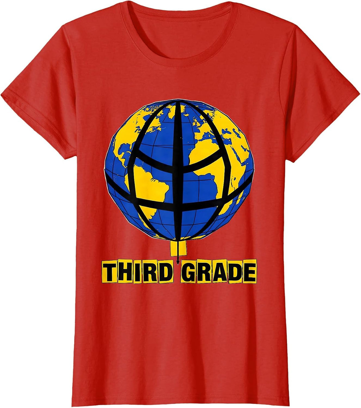 Third Grade Playful Back To School Teacher Student First Day T-Shirt - Red