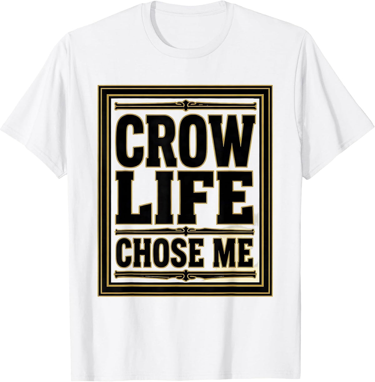 Men's Crow Life Chose Me Dark Bird Lover Design T-Shirt - White