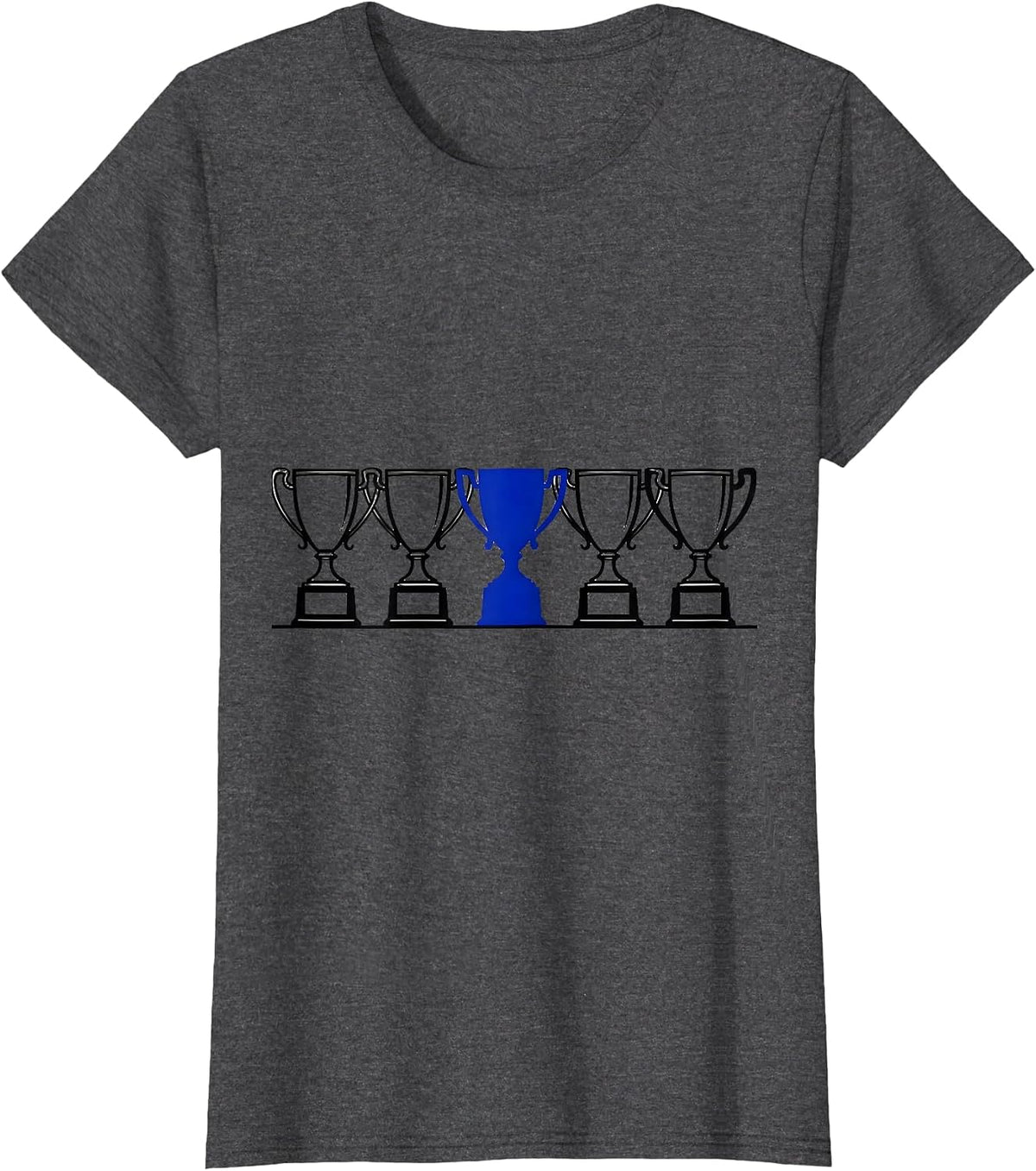 Women's Favorite Son In Law Trophy Cup Humor T-Shirt - Dark Heather Grey