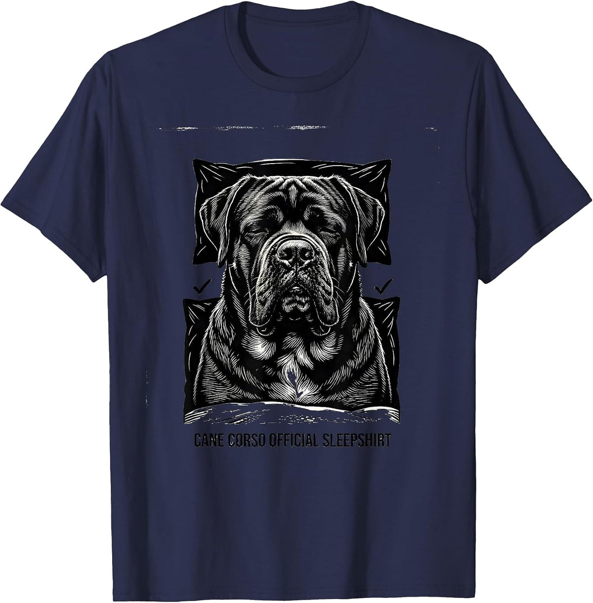 Cane Corso Official Sleepshirt Dog Lover Pajamas Nightgown T-Shirt - Navy Blue
