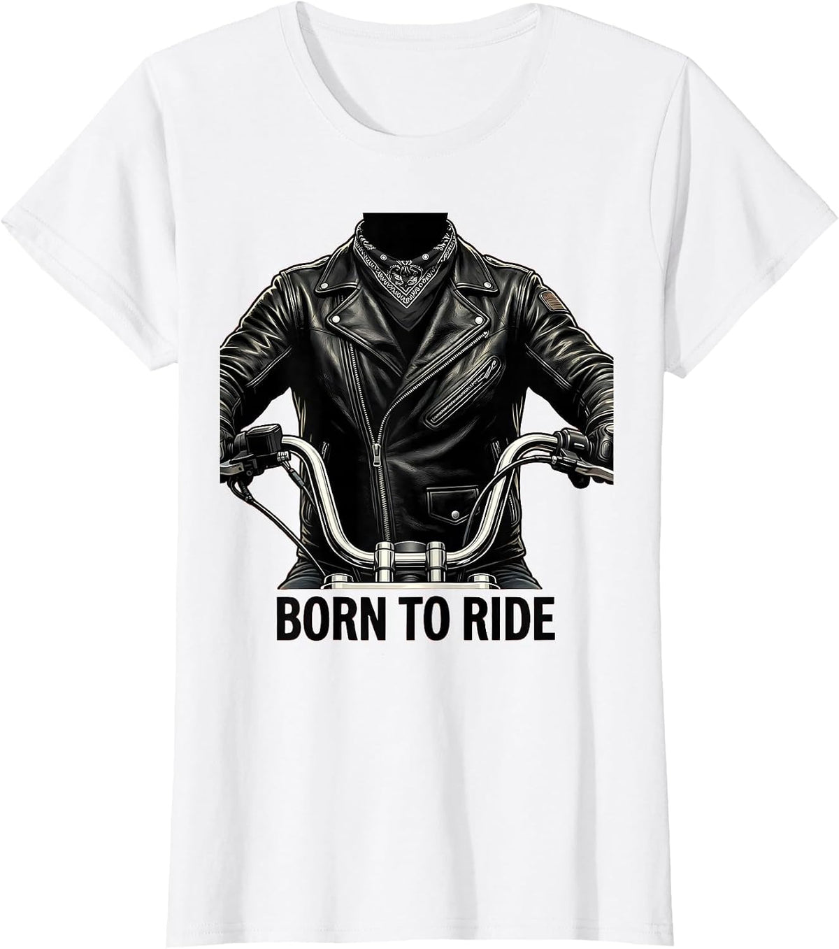 Born to Ride Bike Cycling Graphic Design T-Shirt - White