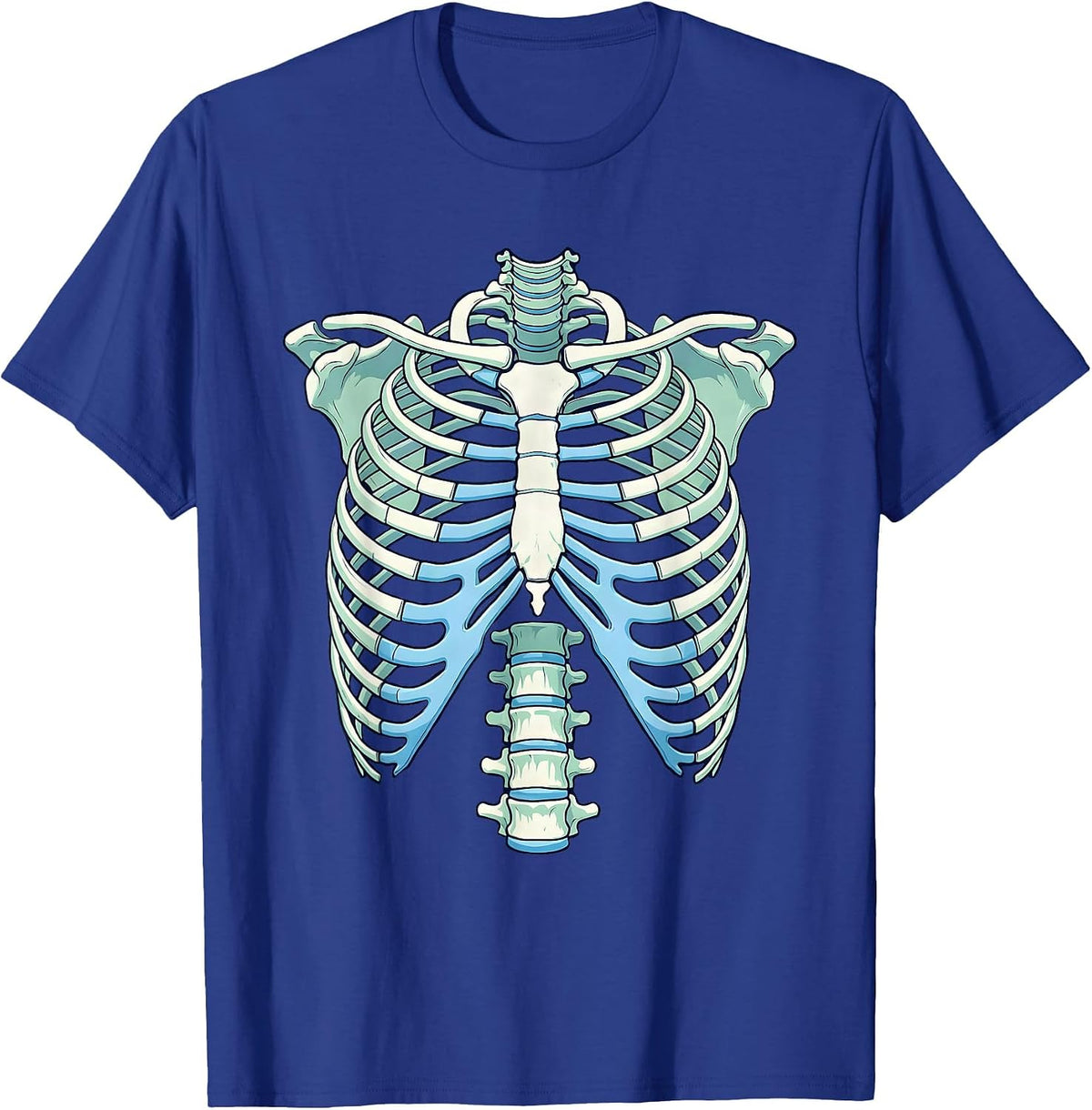 Men's Ribcage X-Ray Glow Radiology Graphic T-Shirt - Royal Blue