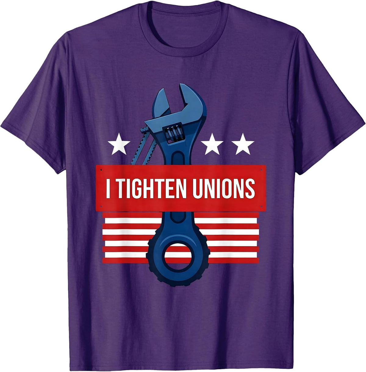 I Tighten Unions Funny Plumber Pipefitter Union Worker Gift T-Shirt - Purple