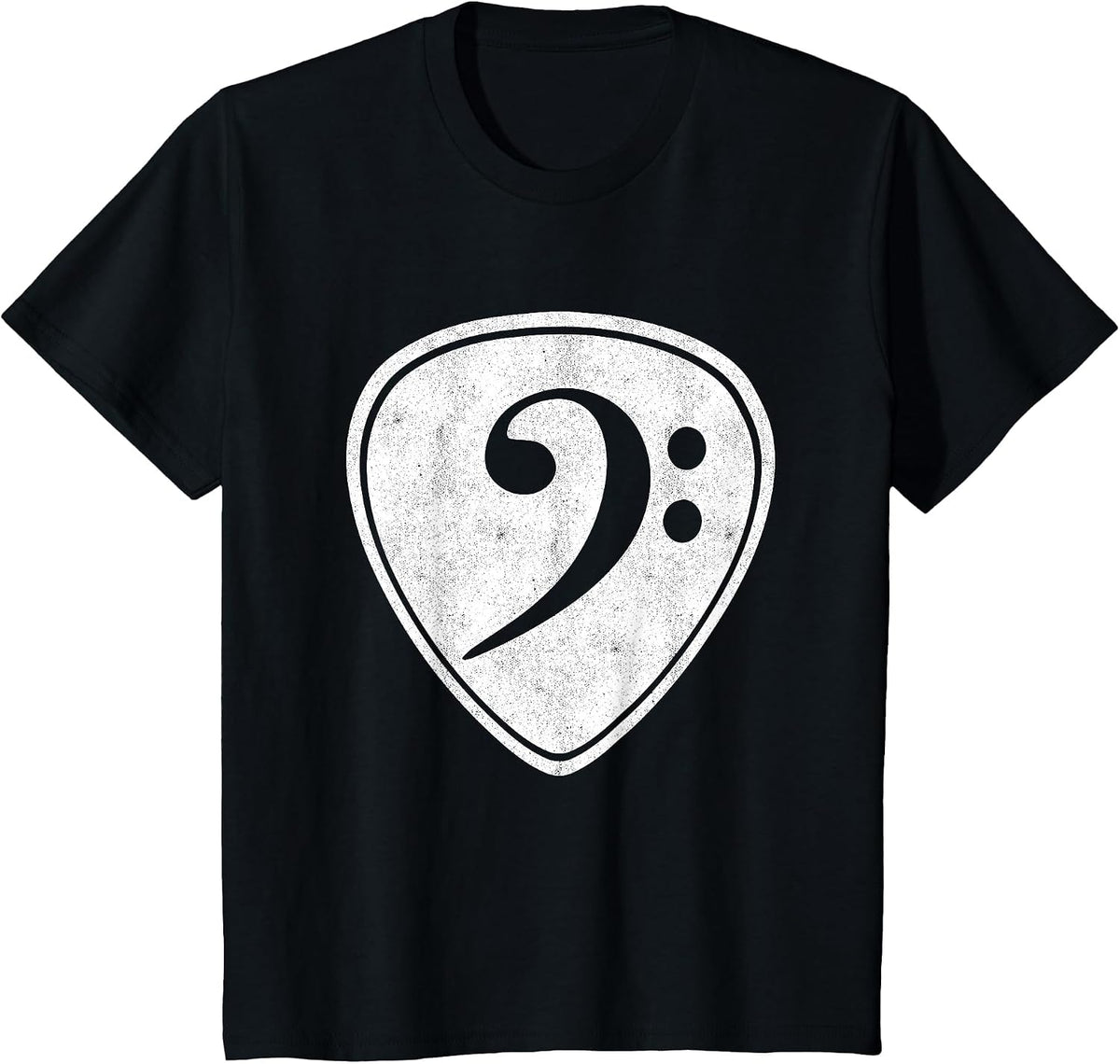 Bass Guitar Plectrum Music Bassist Bass Clef T-Shirt - Black
