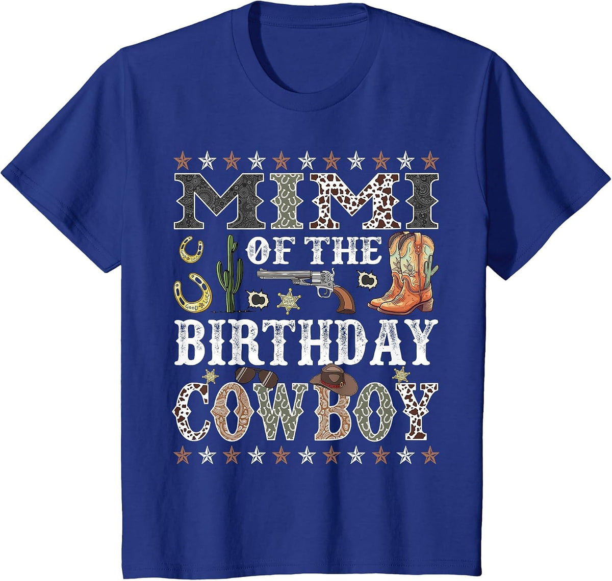 Mimi of The Birthday Cowboy Rodeo Mimi T-Shirt - Royal Blue