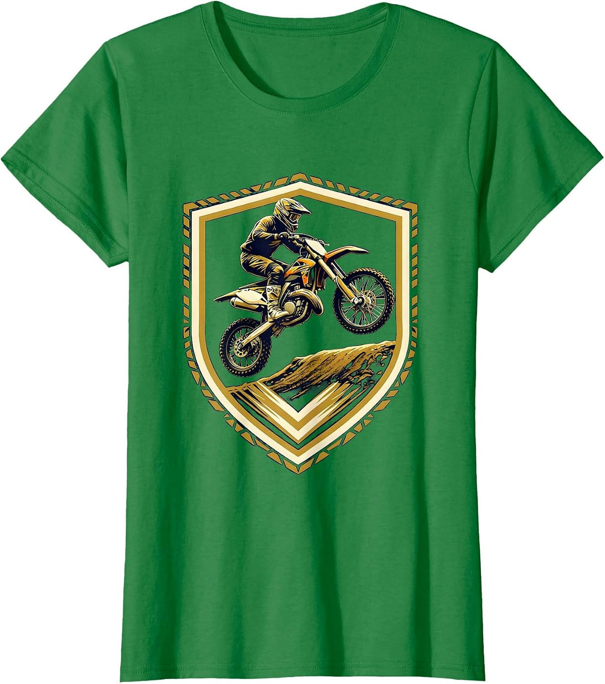 Women's 8th Birthday Dirt Bike Jump Kids Motocross Gift T-Shirt - Kelly Green