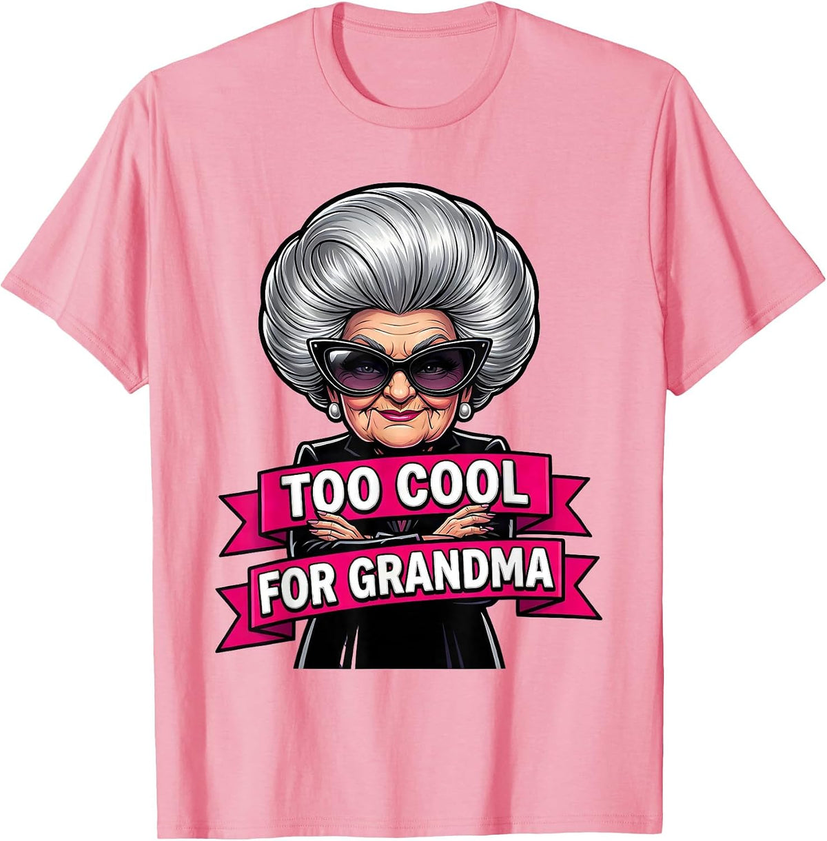 Men's Too Cool For Grandma Funny Gigi Design T-Shirt - Pink