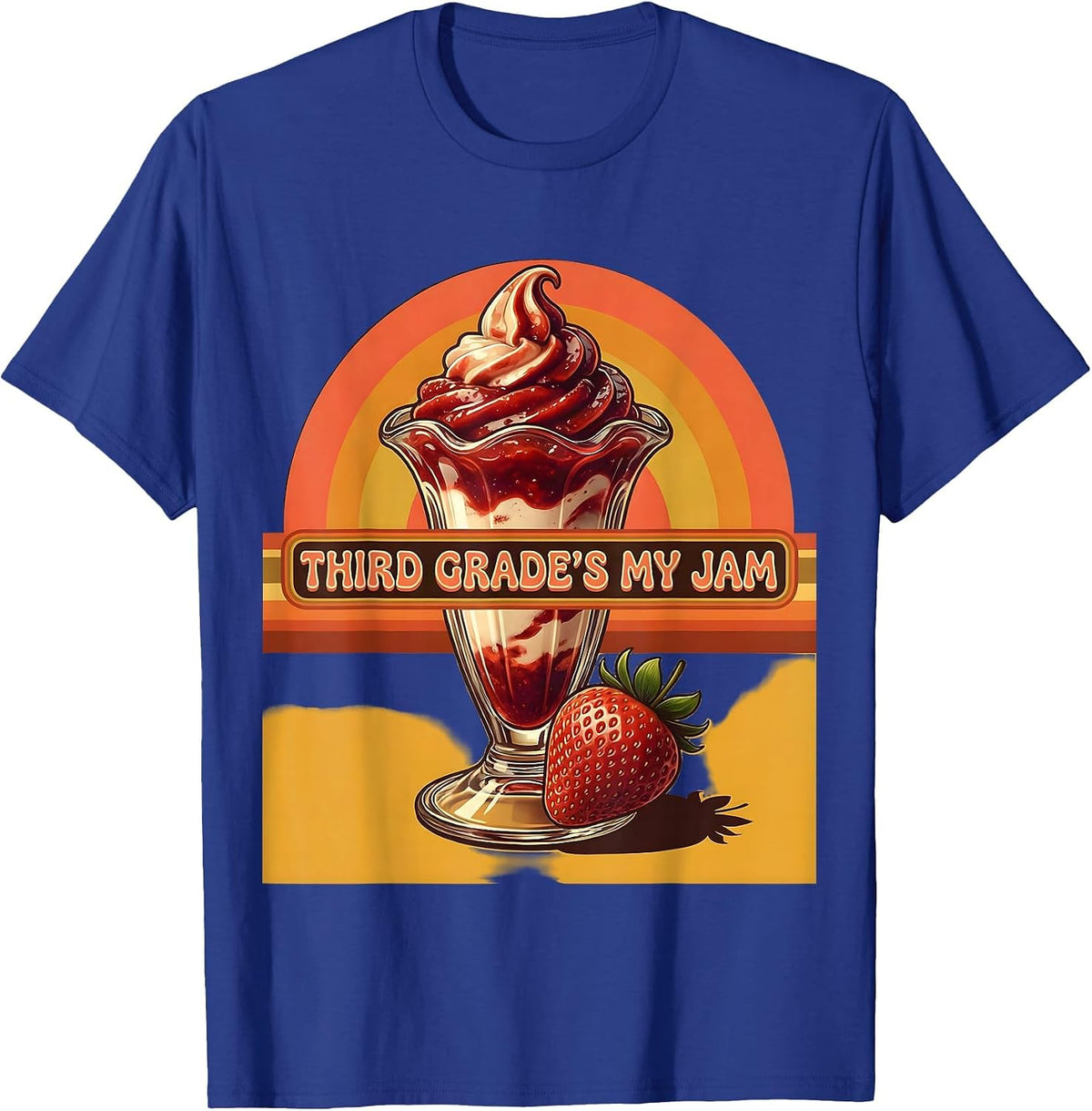 Third Grade's My Jam Retro 70s Back To School Teacher T-Shirt - Royal Blue