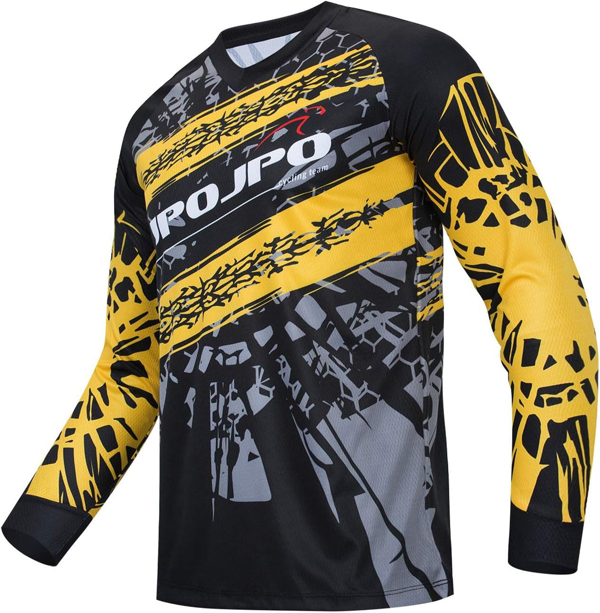 Weimostar Cycling Shirts Men's Mountain Bike Motocross Clothing Long Sleeve MTB T-Shirt - 31 Yellow