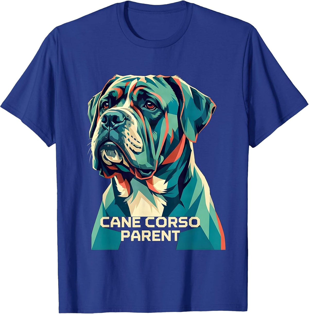 Men's Cane Corso Parent Dog Lover Italian Mastiff Everyday Wear T-Shirt - Royal Blue