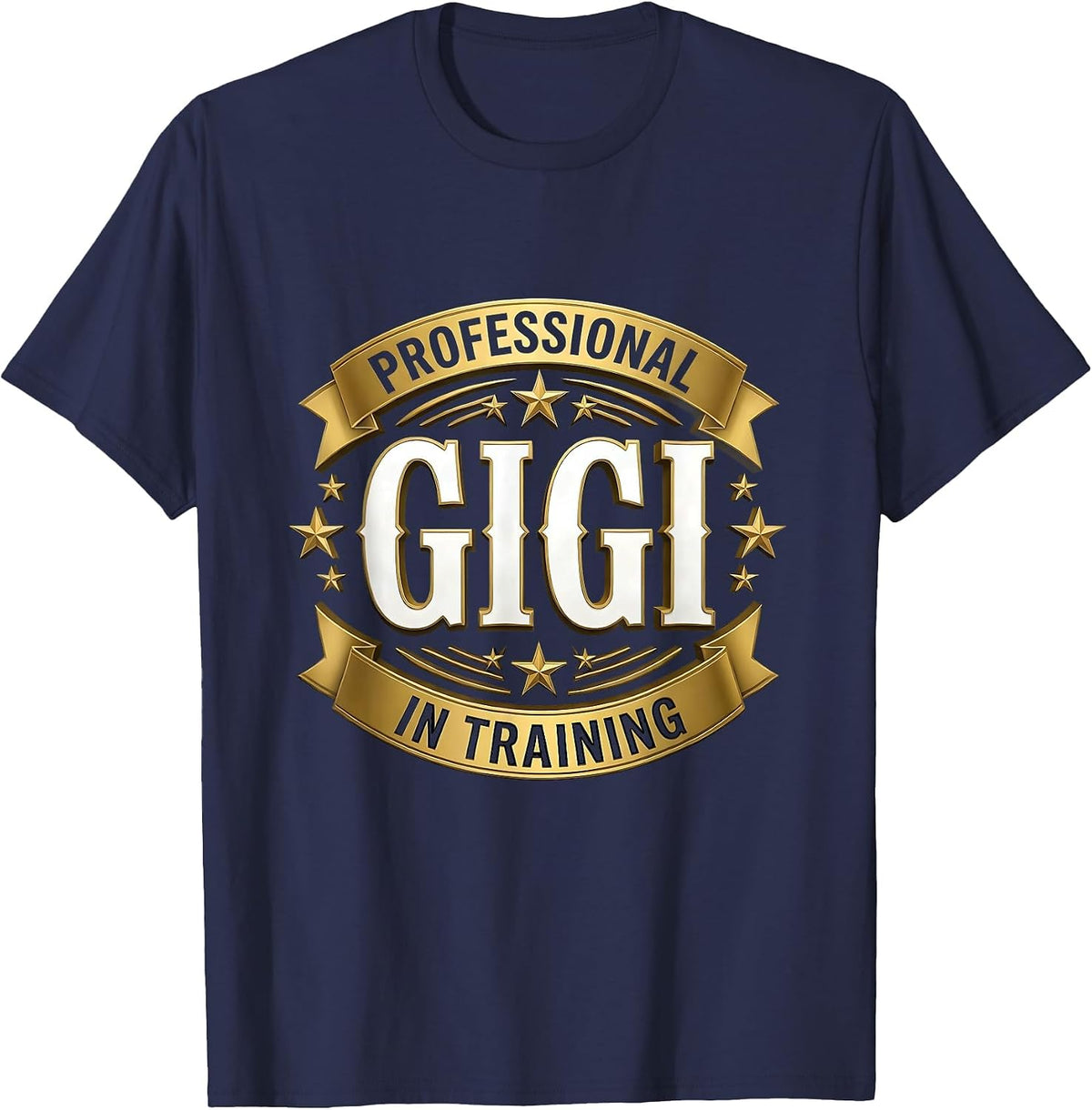 Men's Professional Gigi In Training Grandma Design T-Shirt - Navy Blue