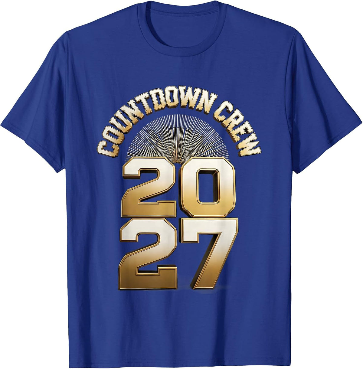 Men's Countdown Crew 2027 New Year's Eve Party Family Matching T-Shirt - Royal Blue