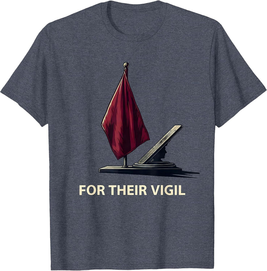 For Their Vigil Patriotic America 250th Memorial Day T-Shirt - Heather Blue