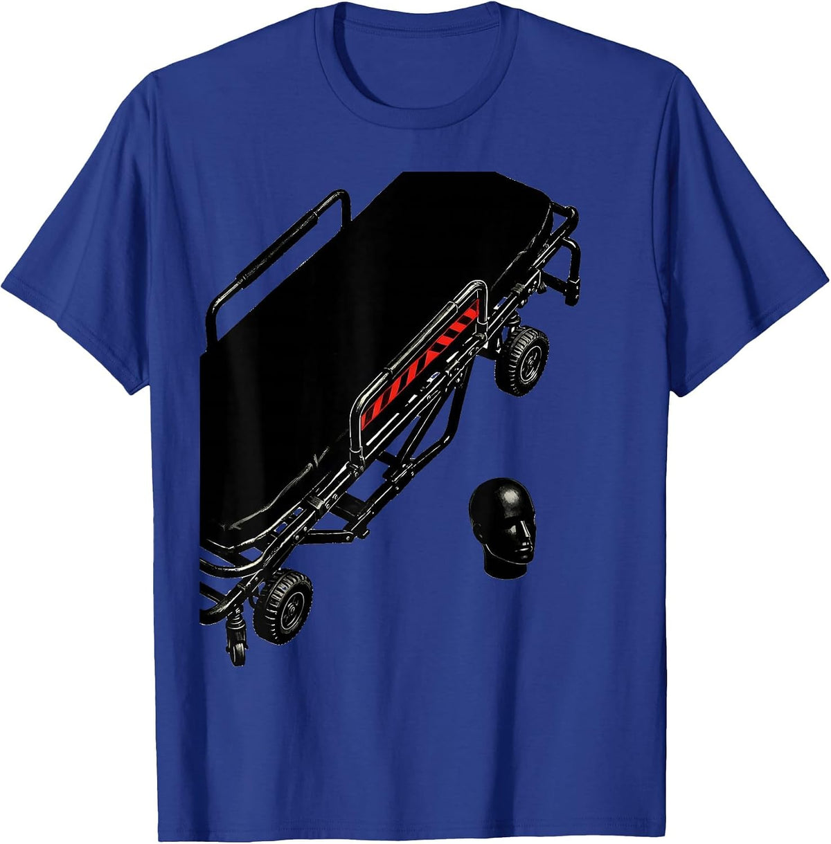 Oversized Stretcher Mannequin Head Swiss International EMT T-Shirt - Royal Blue