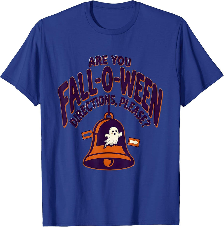 Are You Fall-O-Ween Directions, Please? Halloween Teacher T-Shirt - Royal Blue