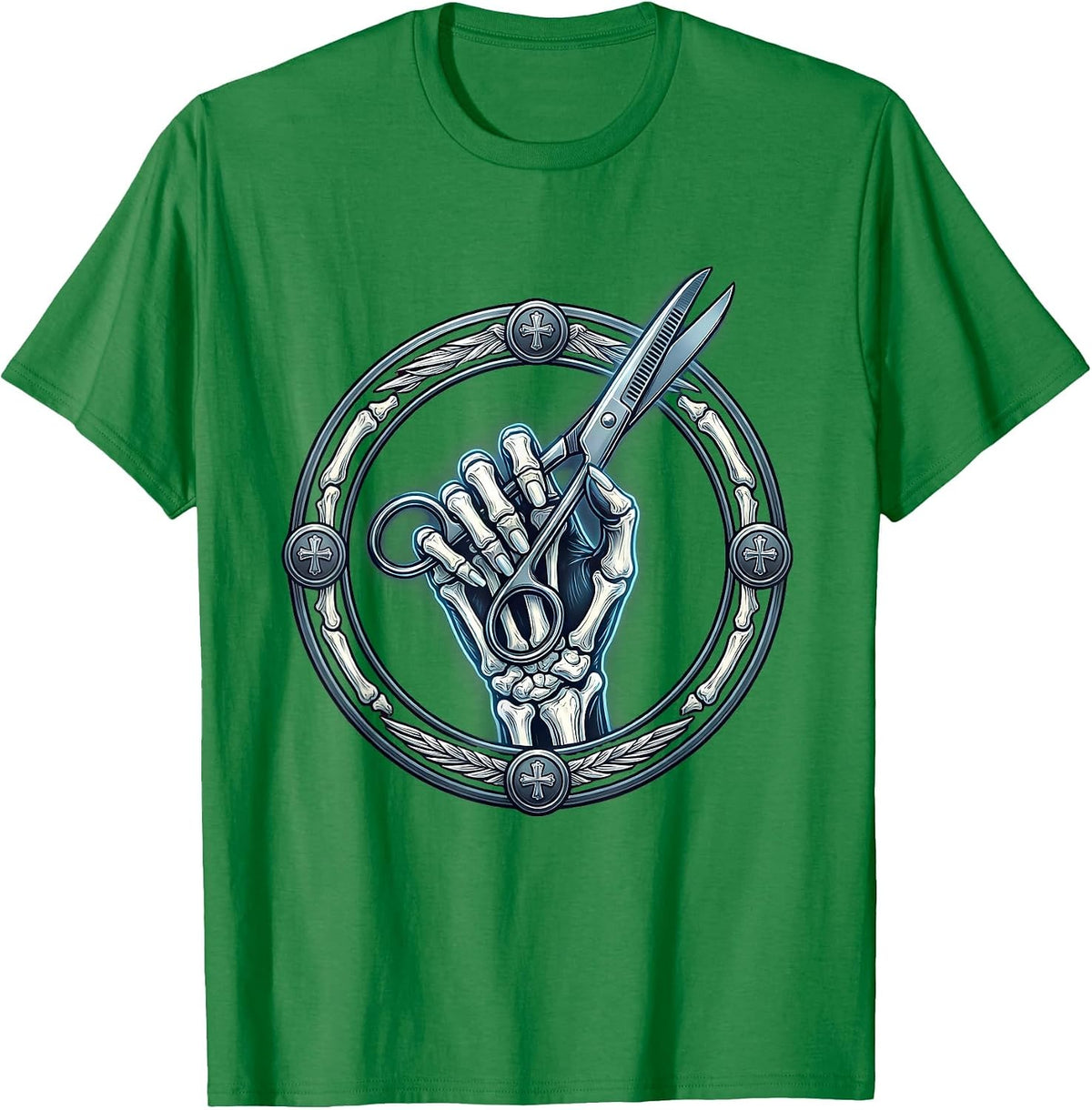 Men's X-Ray Hand Surgical Scissors Medical Assistant T-Shirt - Kelly Green