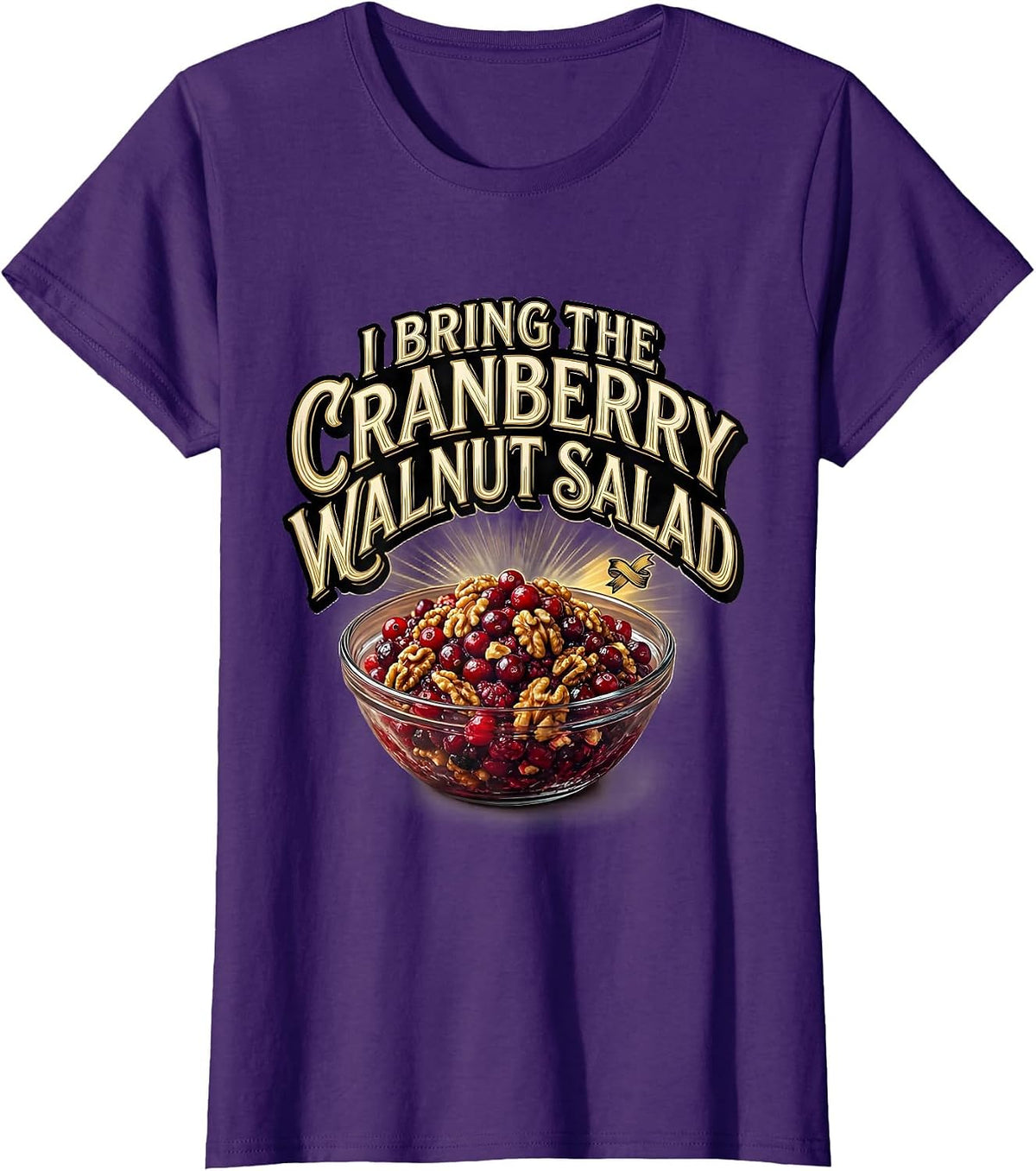 Women's I Bring The Cranberry Walnut Salad Bootleg 90's Rap Vintage T-Shirt - Purple