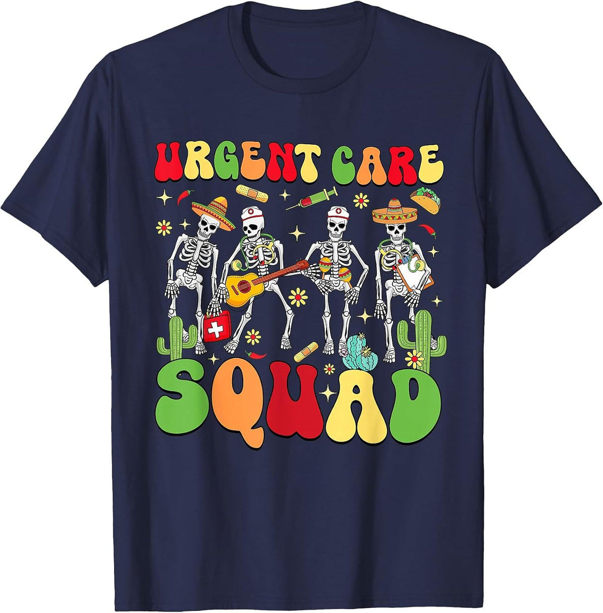 Urgent Care Squad Cinco De Mayo RN Nurse Registered NP T-Shirt - Navy Blue