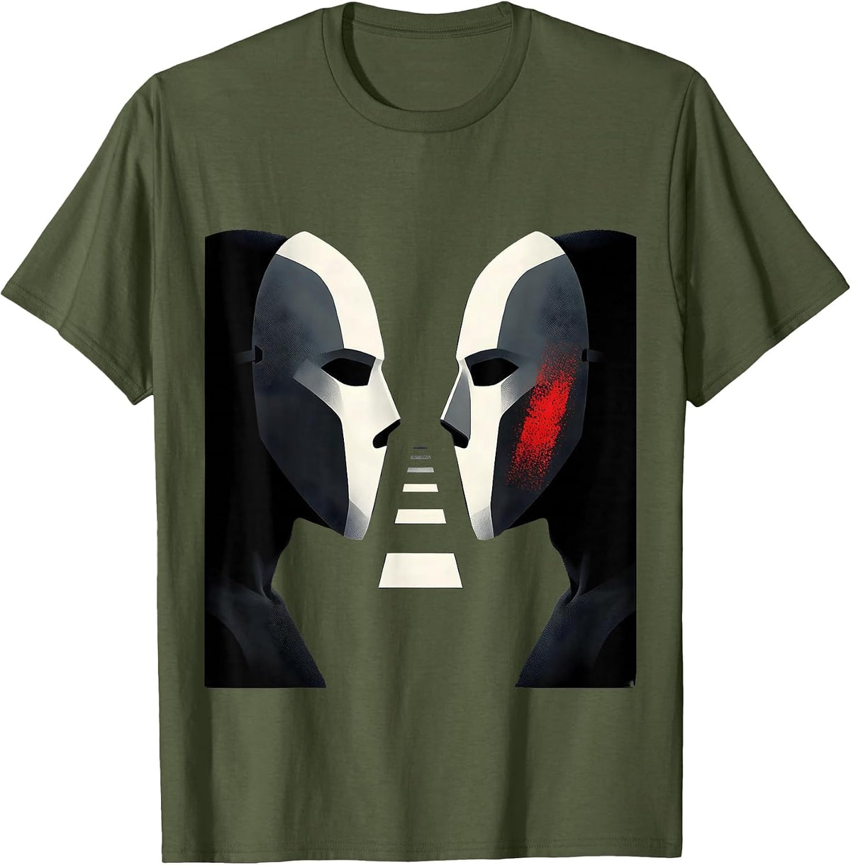 Men's Brick Wall Lineman Football Player Humor T-Shirt - Olive Green