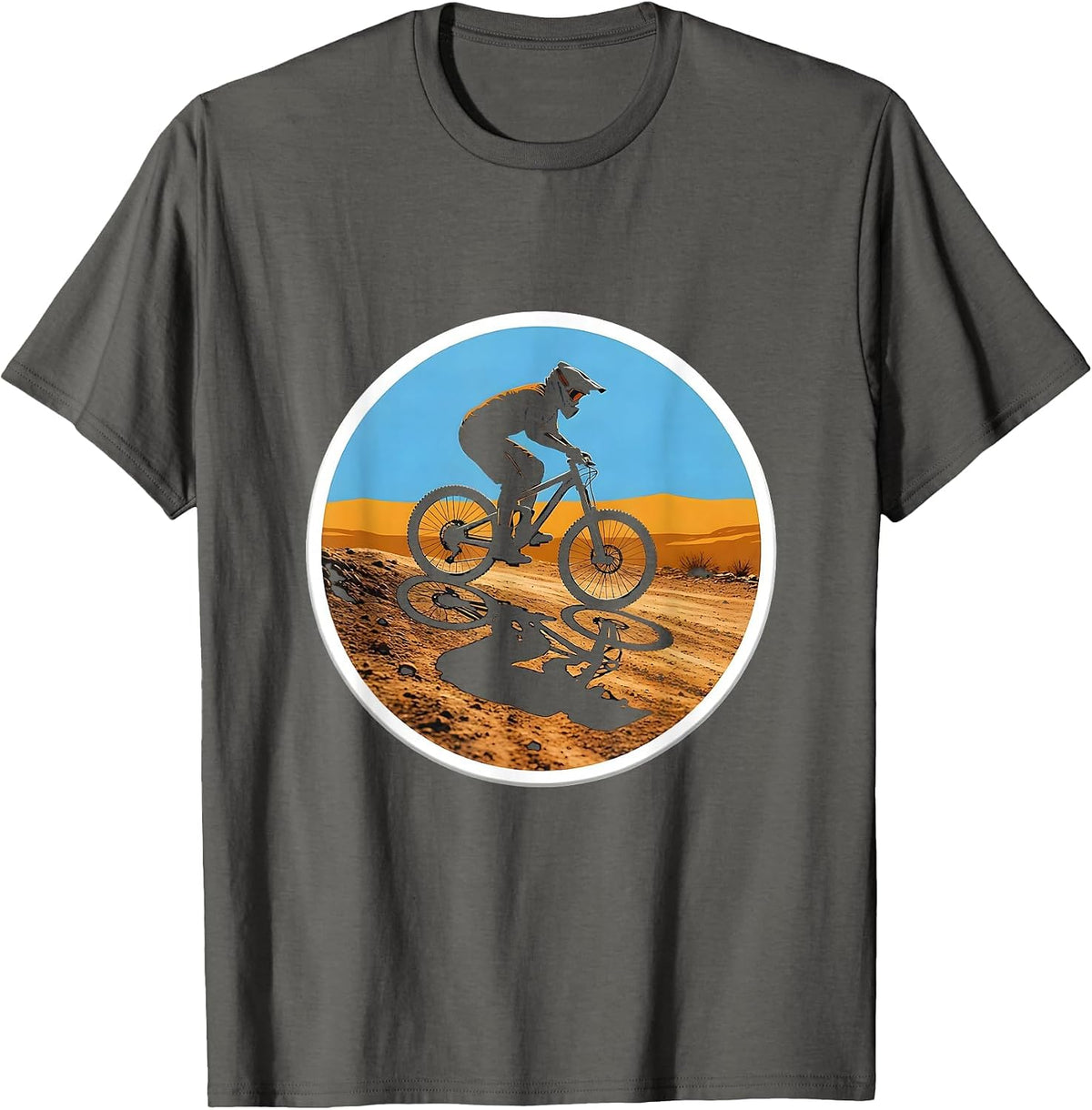 Mountain Bike Shadow Trail Graphic T-Shirt - Asphalt Grey