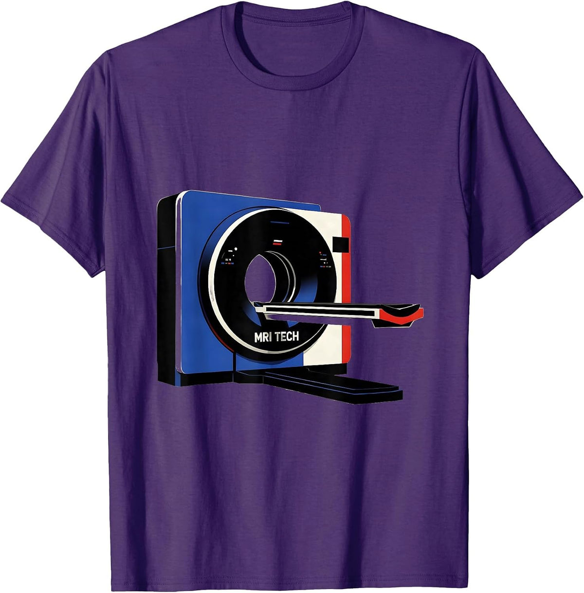 Men's MRI TECH Bauhaus Modernist Radiology Tech Coquette Cute T-Shirt - Purple