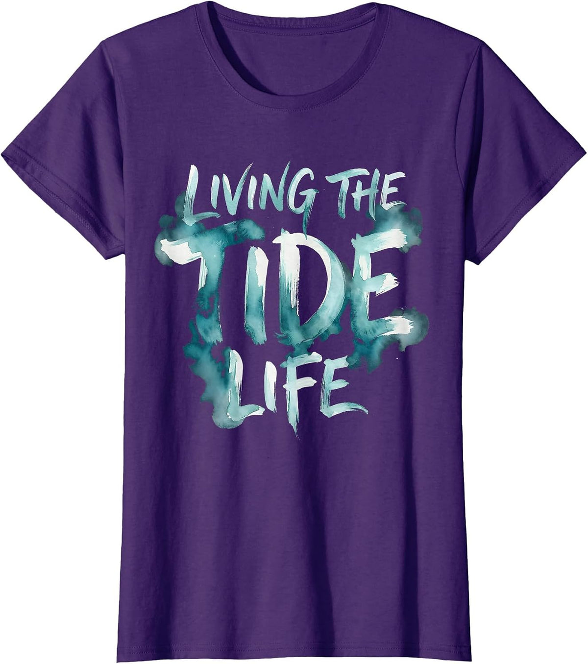 Living the Tide Life Sailor Nautical Design T-Shirt - Purple