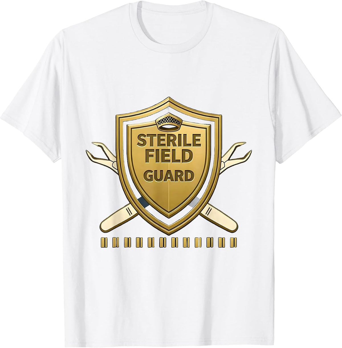 Men's Sterile Field Guard Funny Surgical Tech Scrub T-Shirt - White