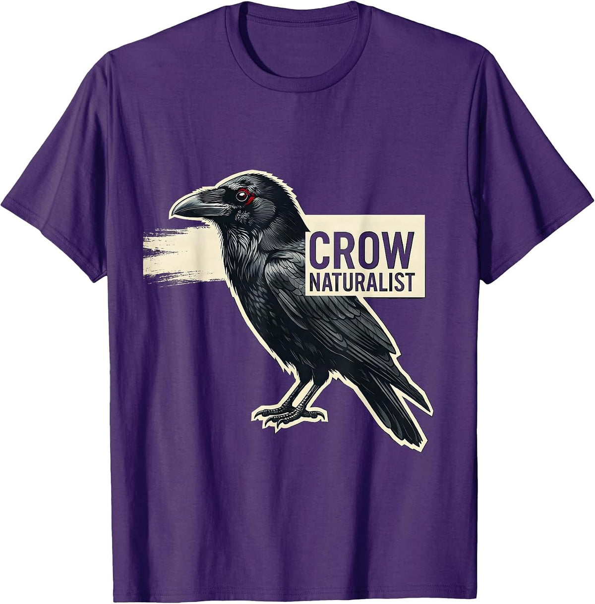 Crow Naturalist Gothic Nature Bird Lover Dark Whimsical T-Shirt - Purple