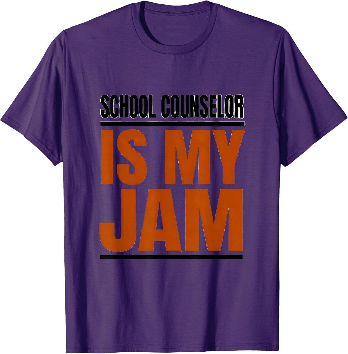 Men's School Counselor Is My Jam Funny Therapist Appreciation T-Shirt - Purple