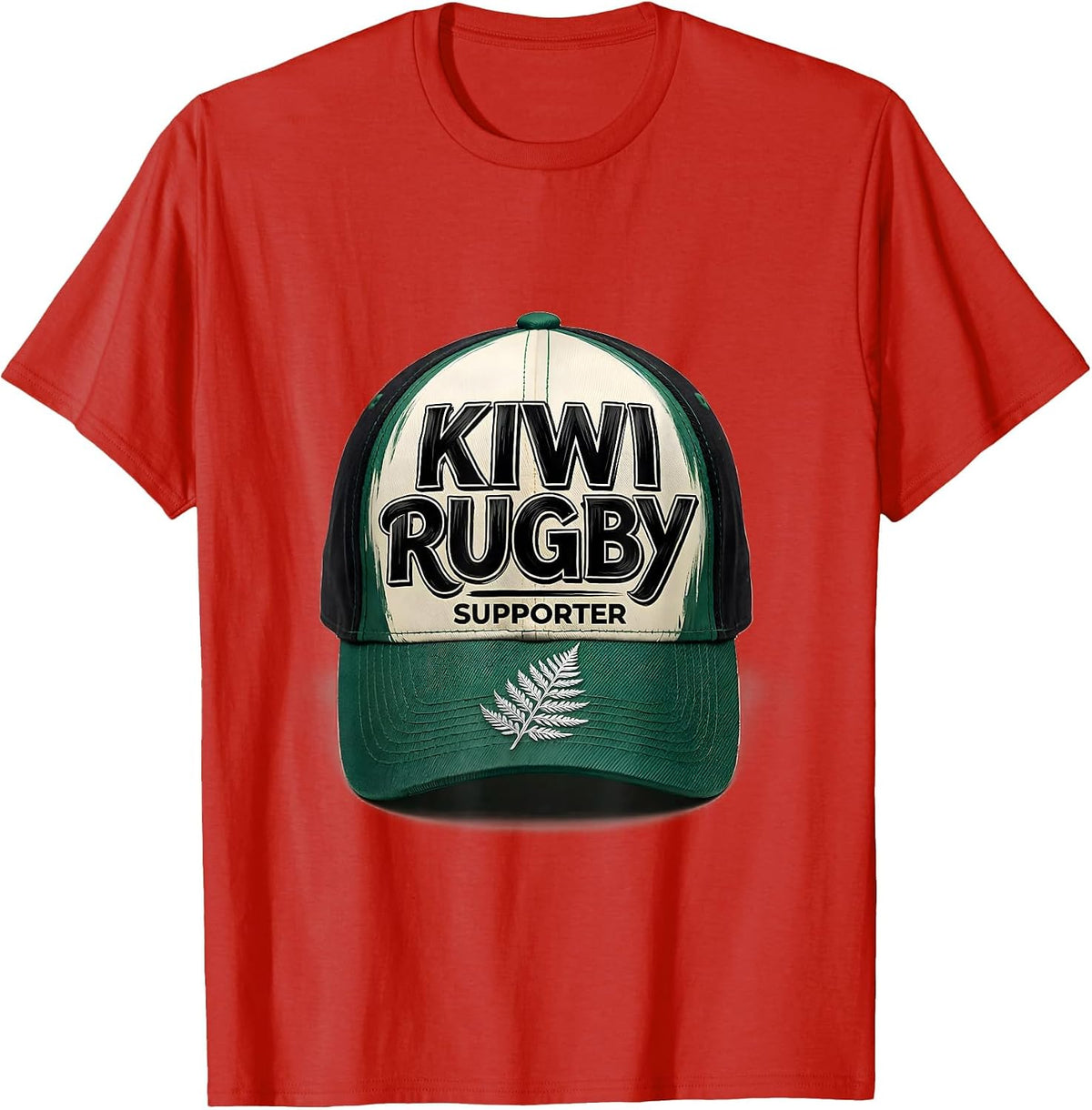 Men's Kiwi Rugby Supporter Funny New Zealand Rugby Fan Humor T-Shirt - Red