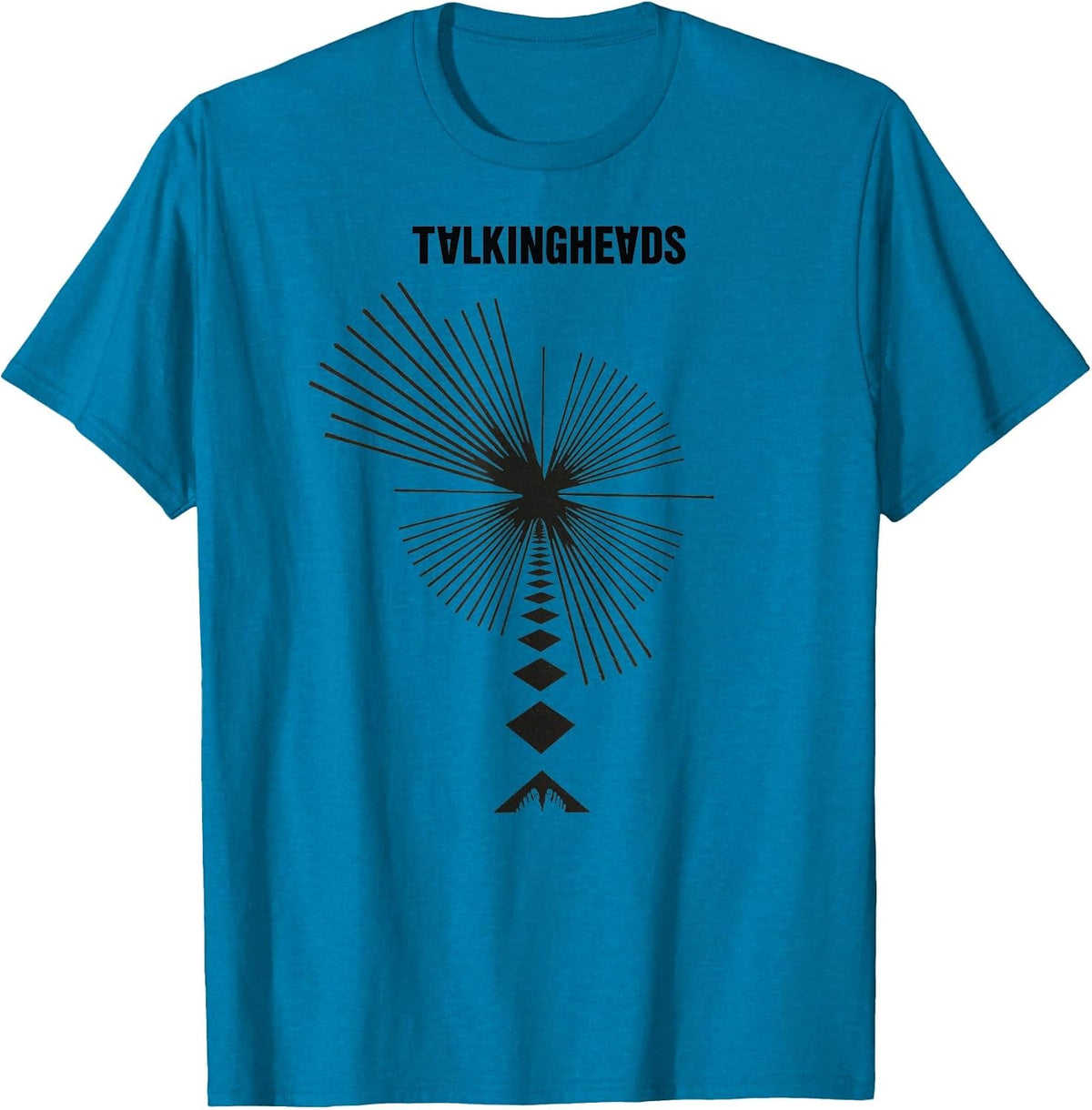 Talking Heads Geometric Line T-Shirt - Sapphire Blue