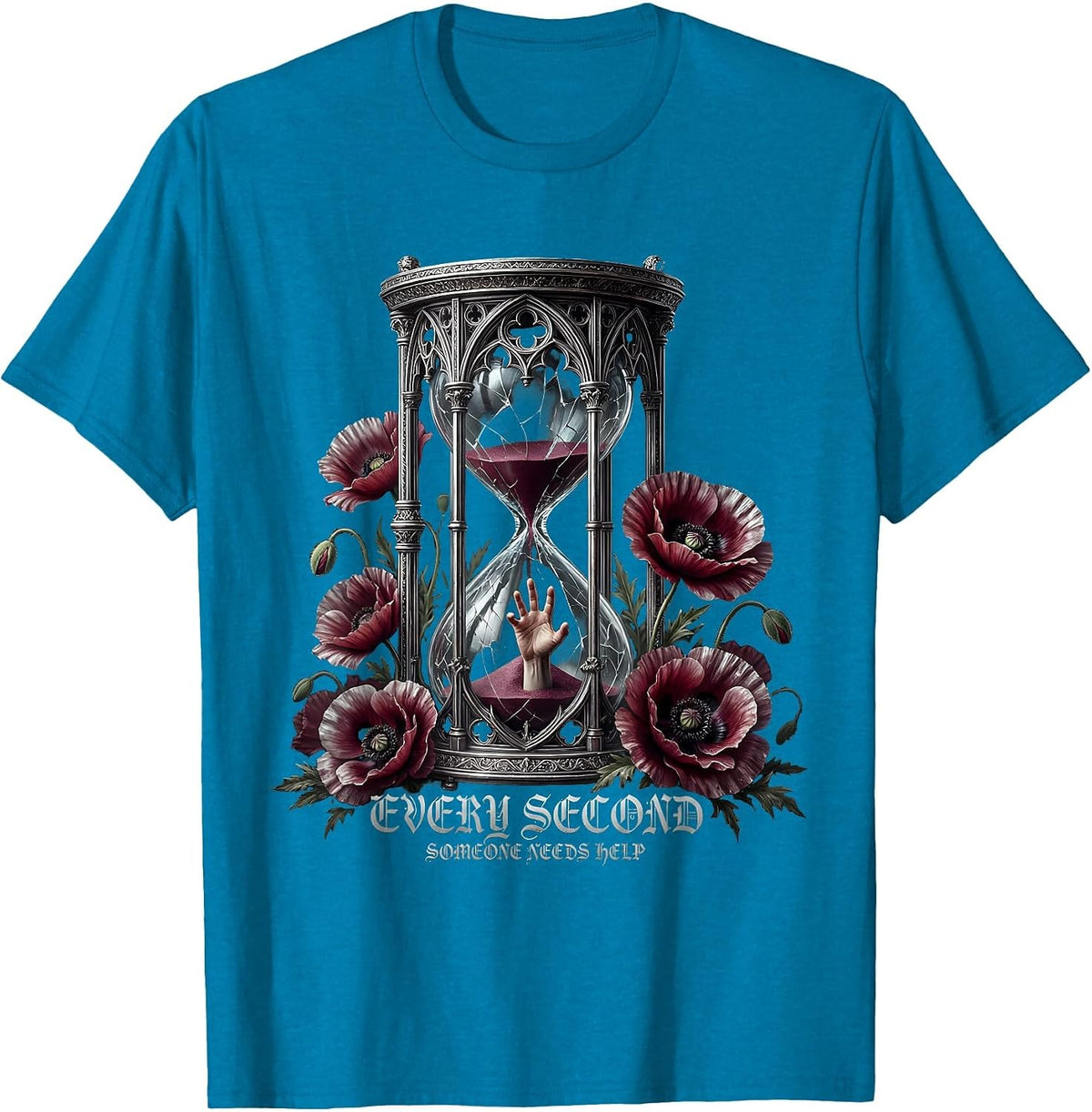 Every Second Someone Needs Help Overdose Awareness T-Shirt - Sapphire Blue