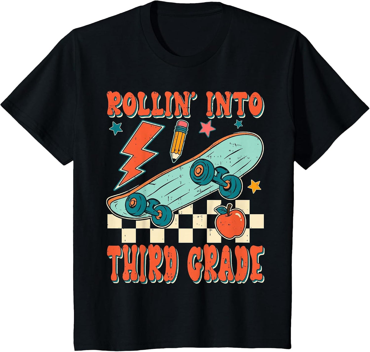 3rd Grade for Boys Back to School First Day of Third Grade T-Shirt - Black
