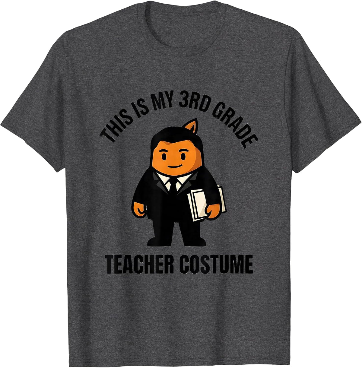 Men's This Is My 3rd Grade Teacher Costume Funny Halloween School T-Shirt - Dark Heather Grey