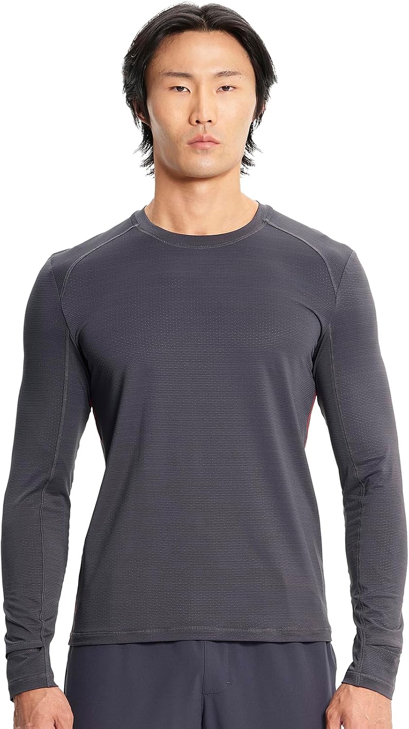 Cherokee Infinity Essentials Long Sleeve Underscrub for Men Round Neck - Pewter