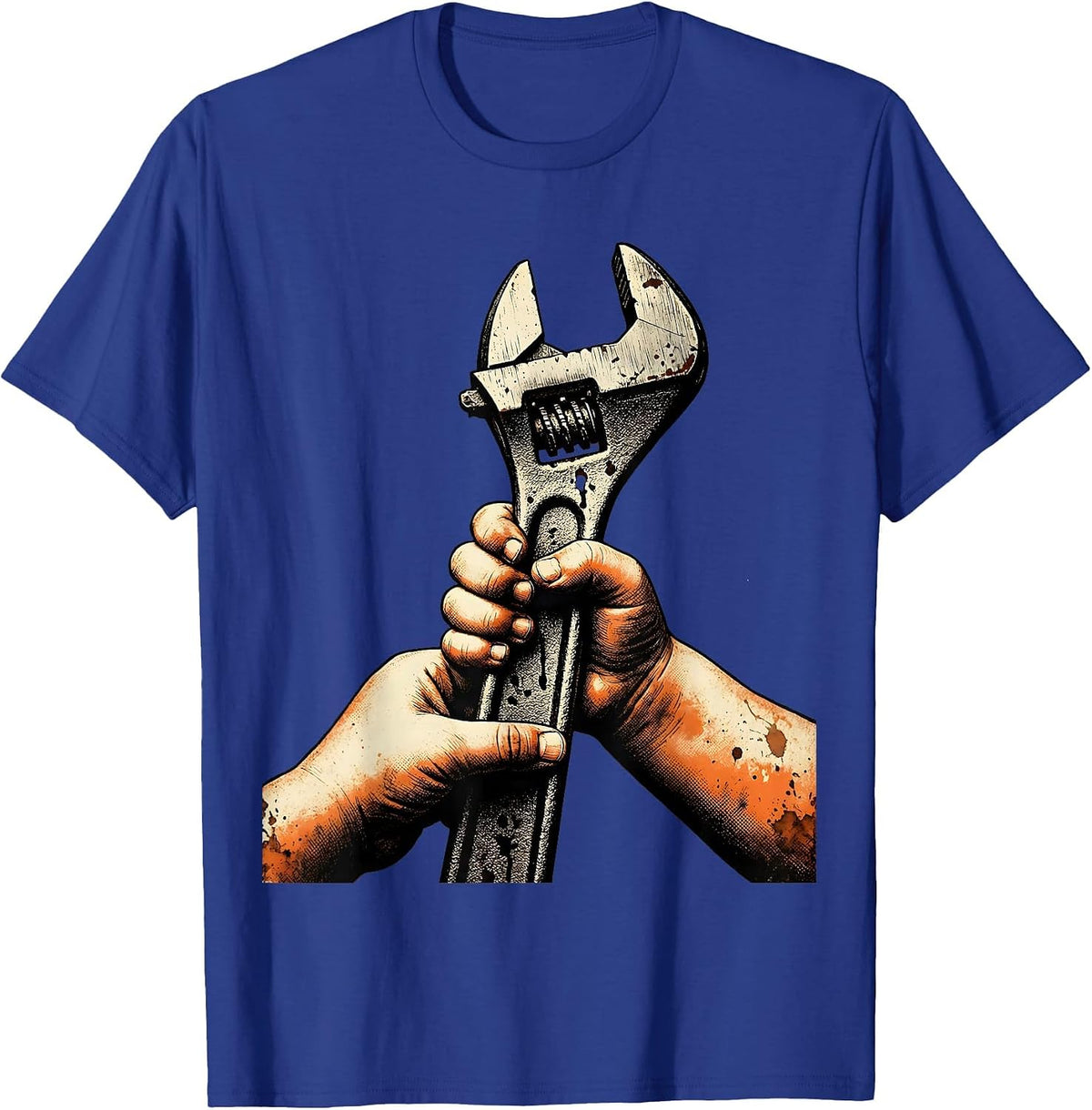 Men's Teach Kids to Change Oil Wrench Graphic T-Shirt - Royal Blue
