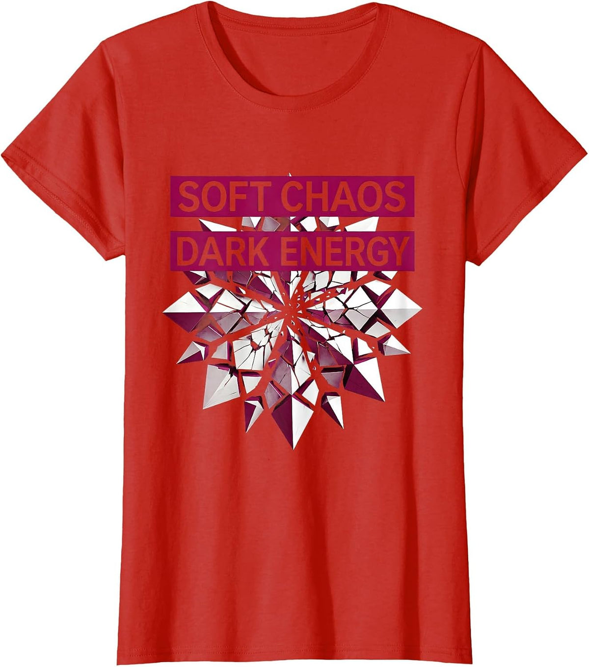 Soft Chaos Dark Energy Emo Aesthetic Design T-Shirt - Red