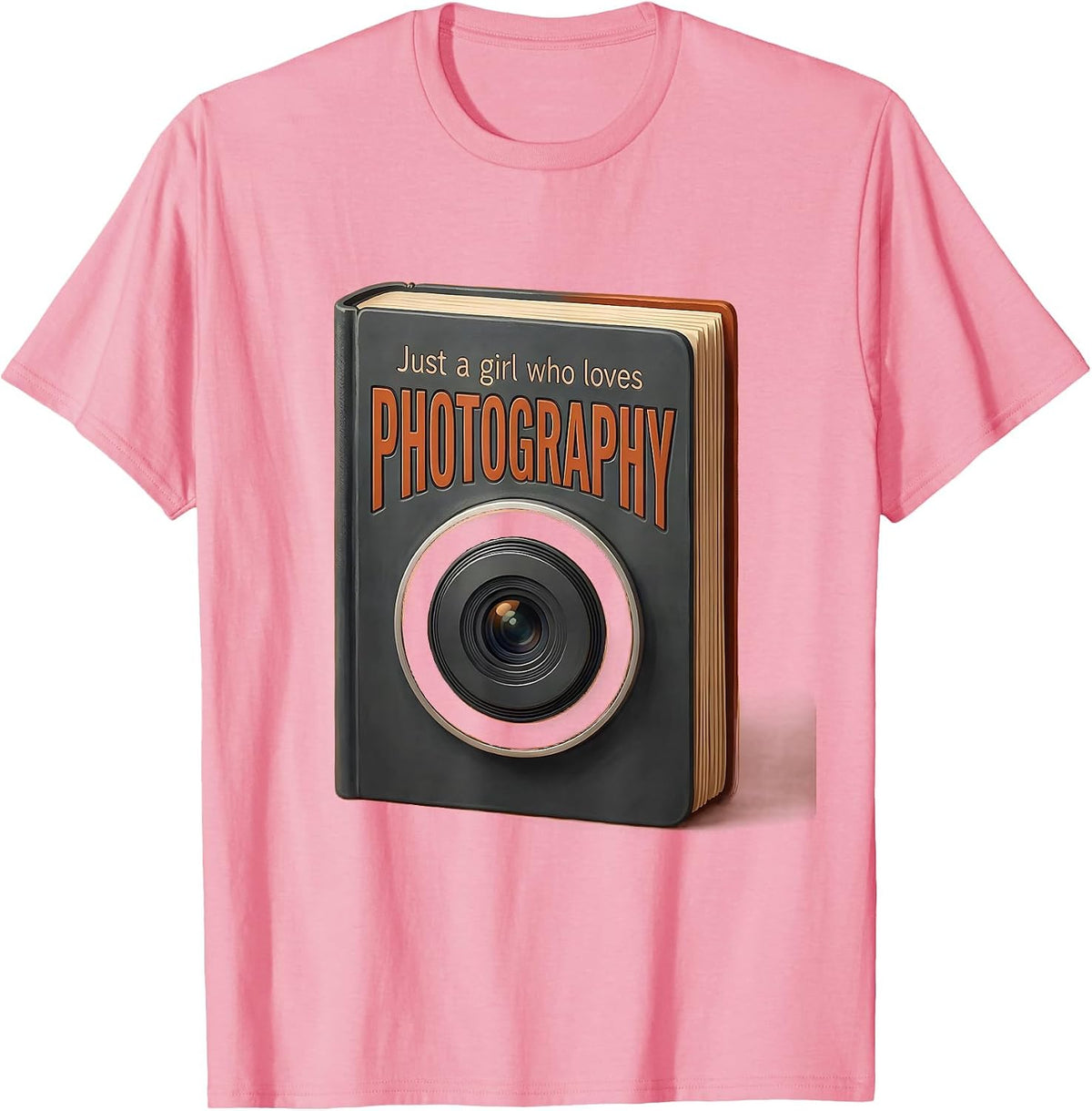 Men's Just A Girl Who Loves Photography Cute Fan Identity Gift T-Shirt - Pink