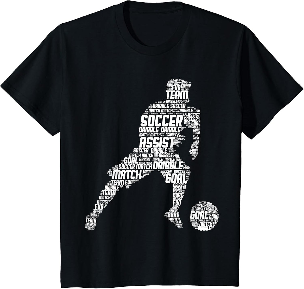 Soccer Player Boys Men Kids T-Shirt - Black
