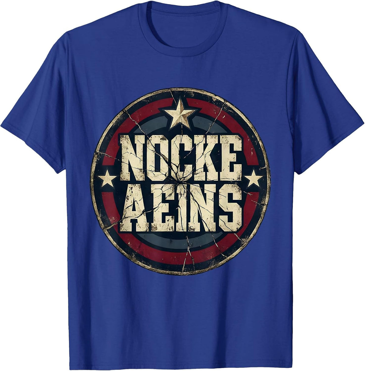 Men's Firefighter Axe Over Shoulder Smoke Illustration T-Shirt - Royal Blue