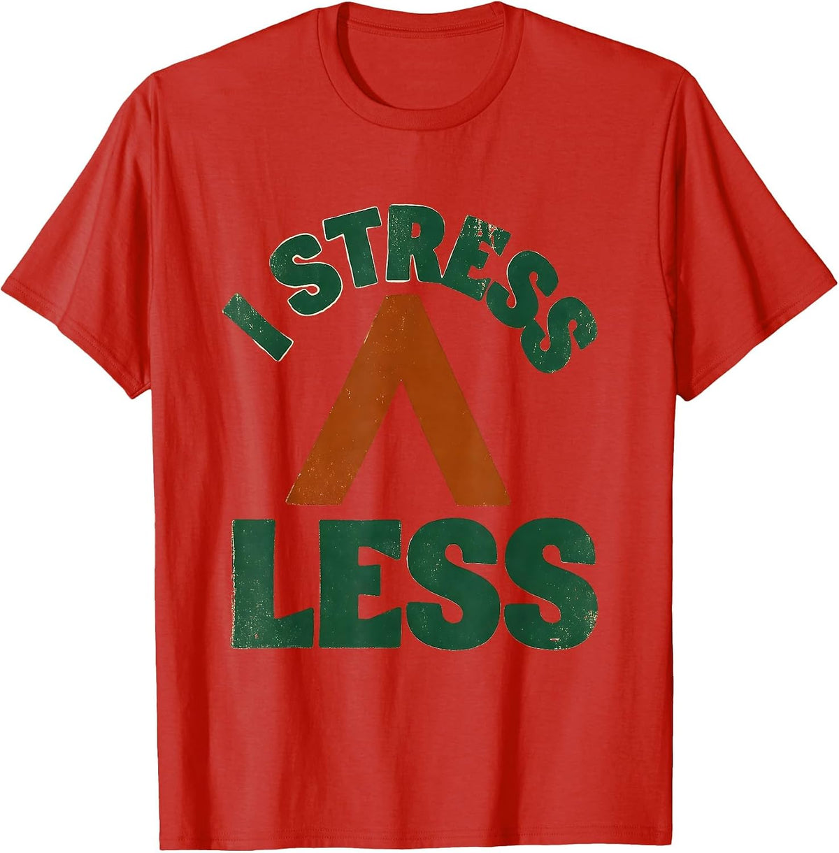 Men's I Stress Less Vintage Dyslexia Awareness Reading Teacher T-Shirt - Red