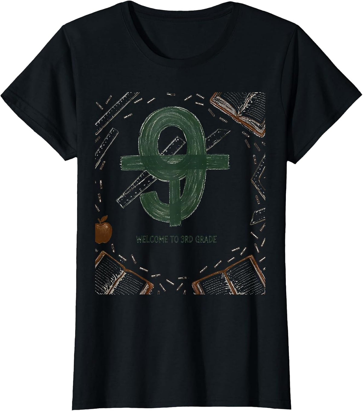 √9 Welcome To 3rd Grade Math Milestone Birthday Gift T-Shirt - Black