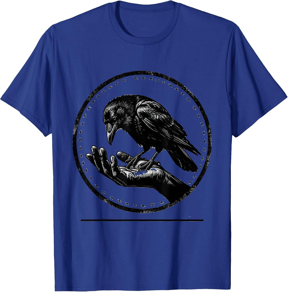 Men's Crow Raven Gothic Silhouette Bird Lover Humor T-Shirt - Royal Blue
